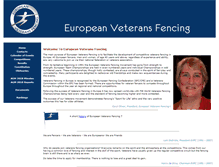 Tablet Screenshot of european-veterans-fencing.com